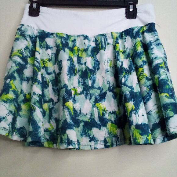 Lija Skort Women M Skirt With Shorts Tennis Golf Active Pattern Blue Green - Picture 13 of 13